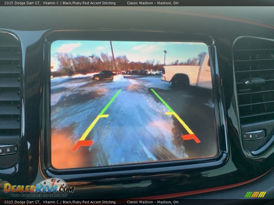 2015 Dodge Dart GT Vitamin C / Black/Ruby Red Accent Stitching Photo #14