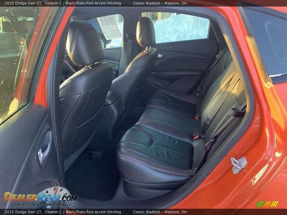 2015 Dodge Dart GT Vitamin C / Black/Ruby Red Accent Stitching Photo #19