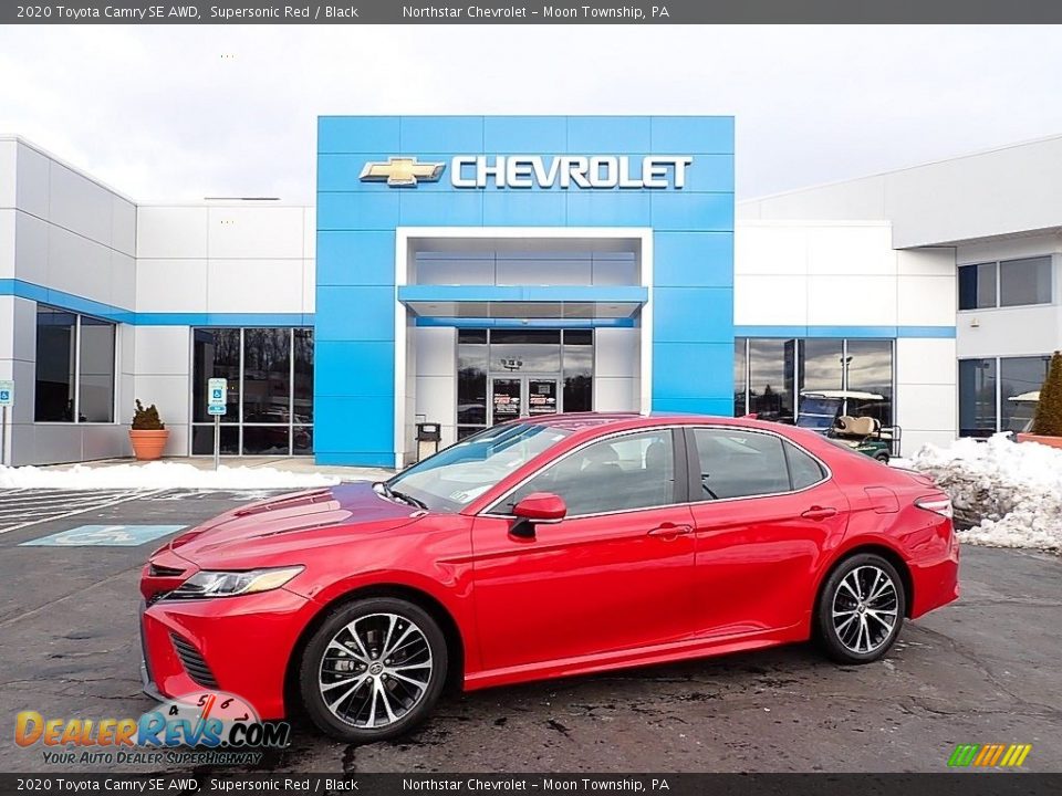 2020 Toyota Camry SE AWD Supersonic Red / Black Photo #1