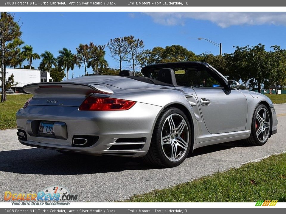 2008 Porsche 911 Turbo Cabriolet Arctic Silver Metallic / Black Photo #4