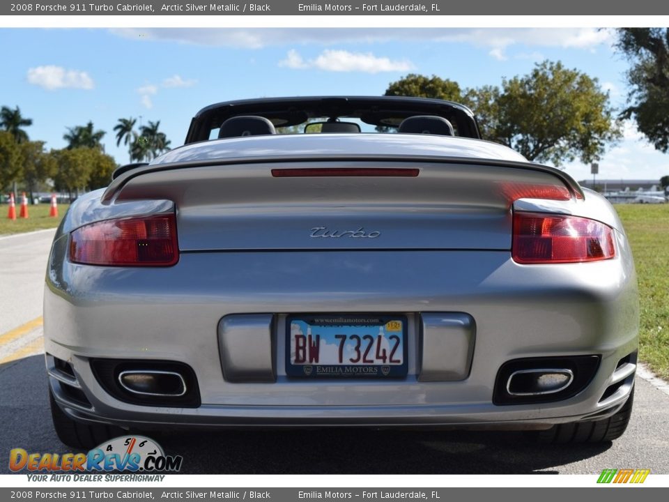 2008 Porsche 911 Turbo Cabriolet Arctic Silver Metallic / Black Photo #5