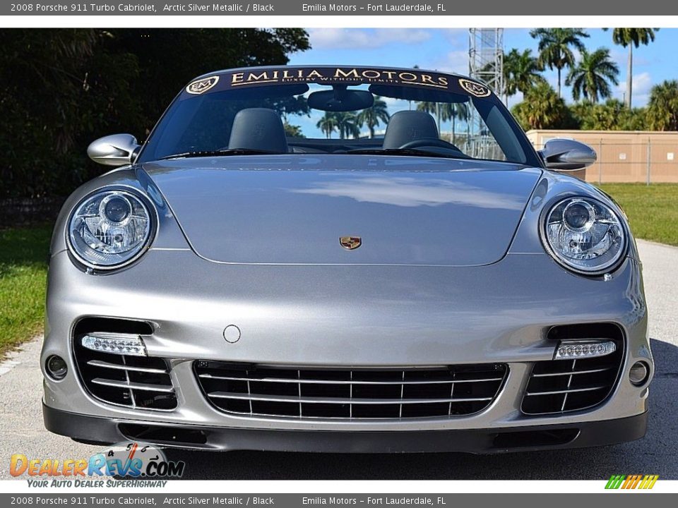 2008 Porsche 911 Turbo Cabriolet Arctic Silver Metallic / Black Photo #6