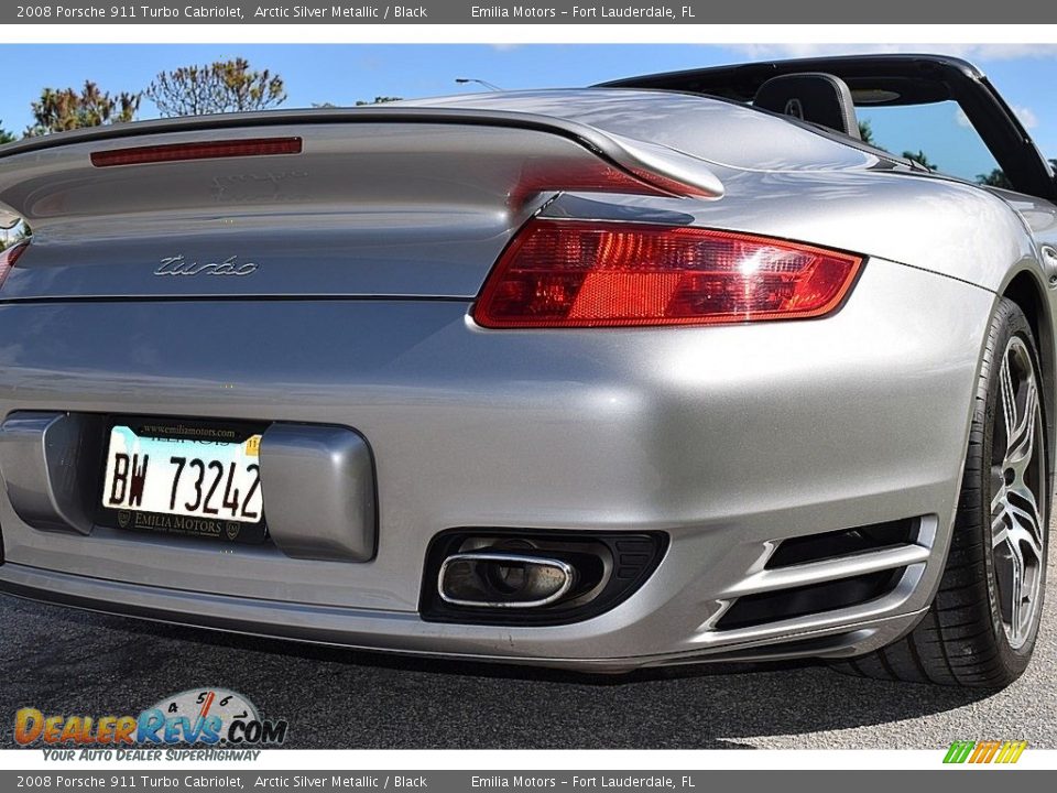 2008 Porsche 911 Turbo Cabriolet Arctic Silver Metallic / Black Photo #7