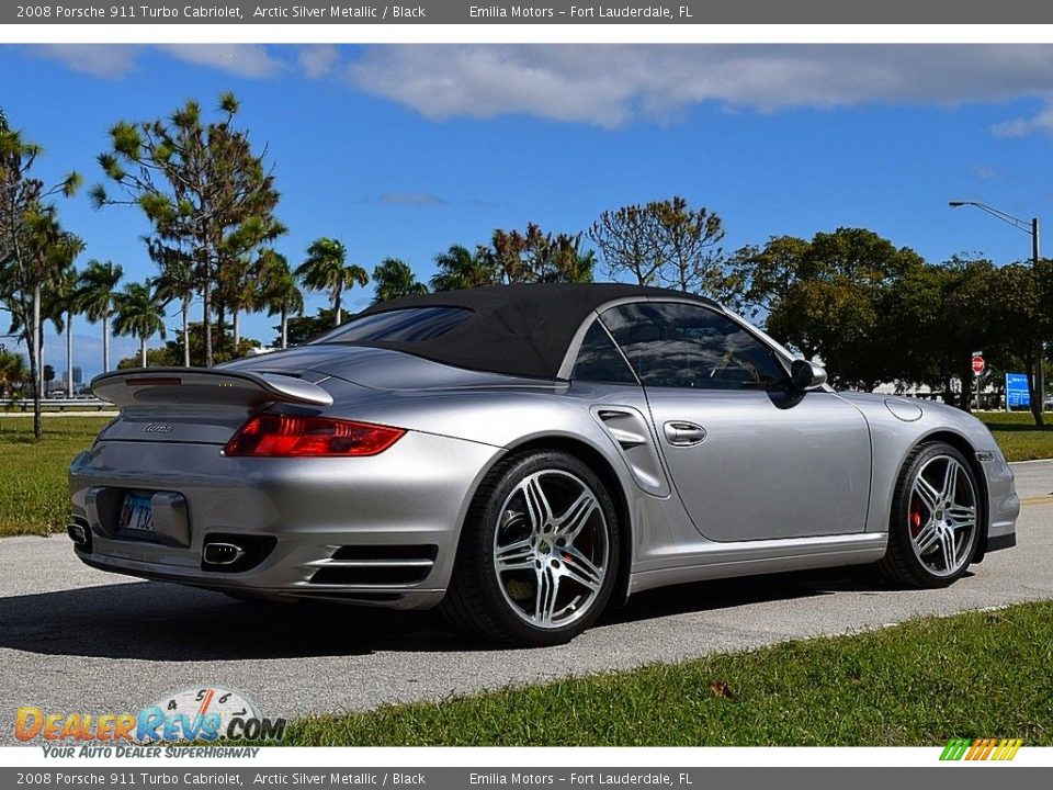 2008 Porsche 911 Turbo Cabriolet Arctic Silver Metallic / Black Photo #11