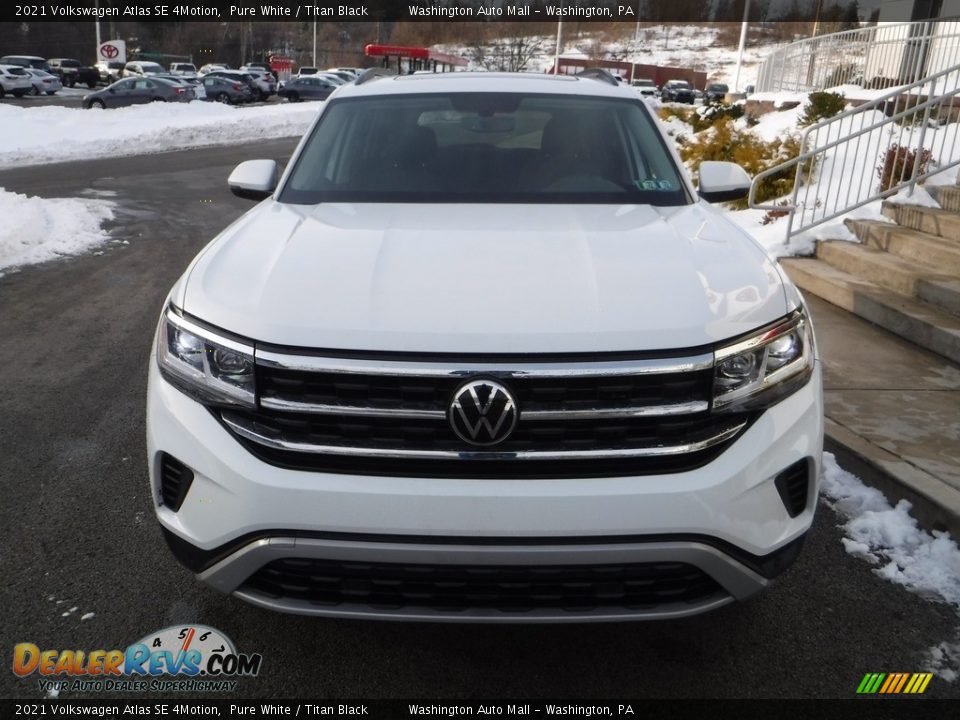 2021 Volkswagen Atlas SE 4Motion Pure White / Titan Black Photo #11