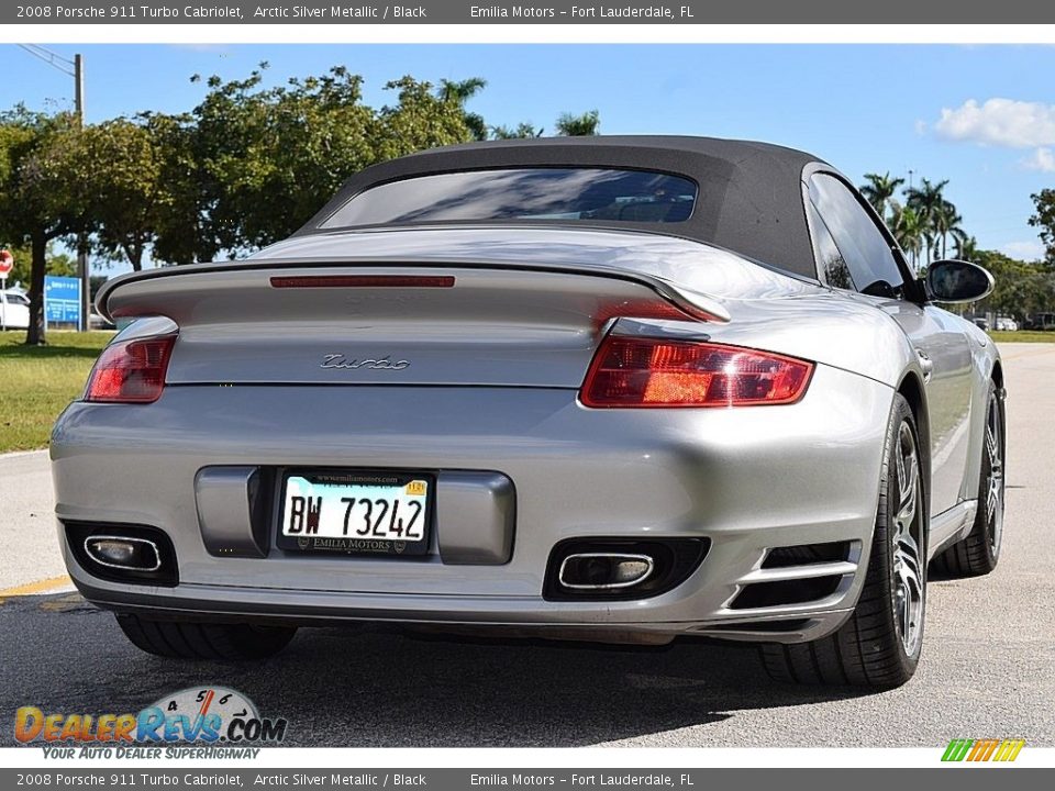 2008 Porsche 911 Turbo Cabriolet Arctic Silver Metallic / Black Photo #12