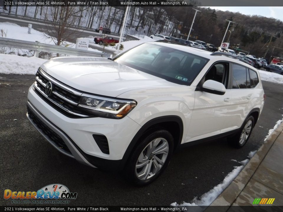 2021 Volkswagen Atlas SE 4Motion Pure White / Titan Black Photo #12