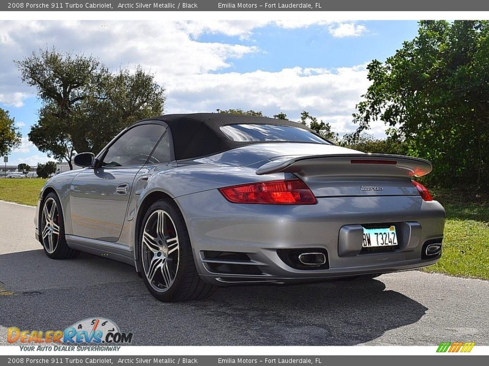 2008 Porsche 911 Turbo Cabriolet Arctic Silver Metallic / Black Photo #13