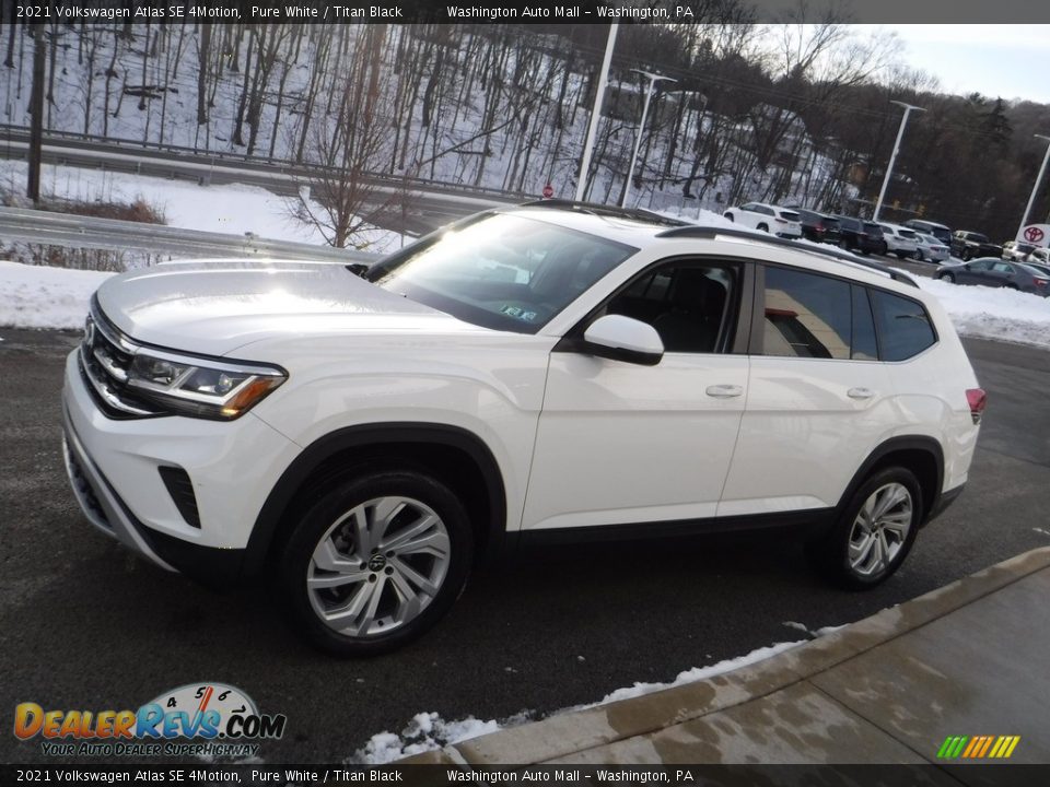 2021 Volkswagen Atlas SE 4Motion Pure White / Titan Black Photo #13