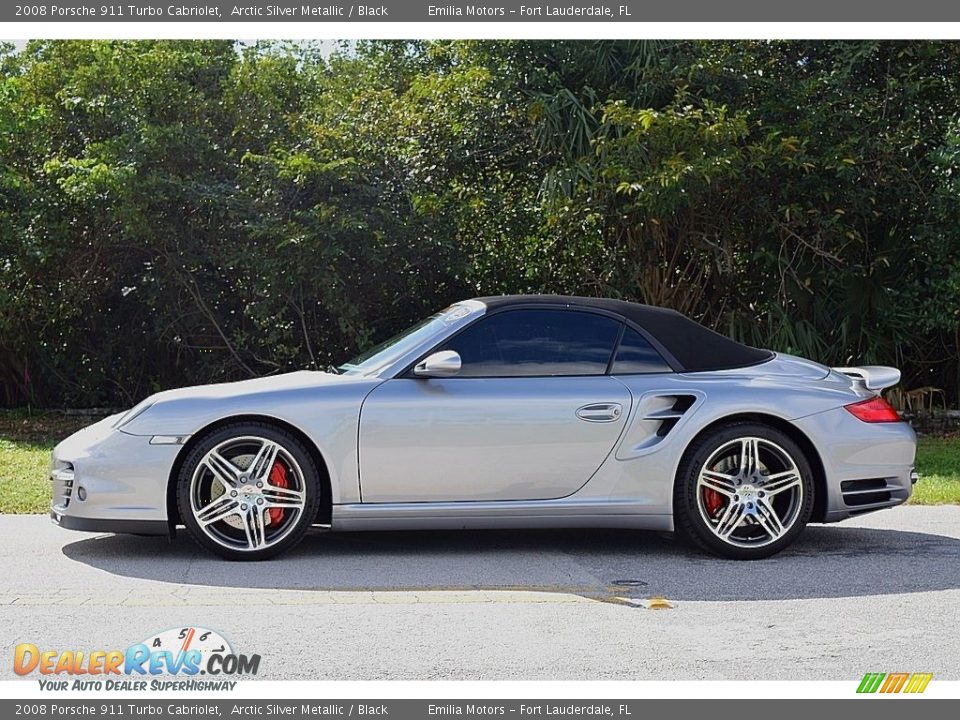 Arctic Silver Metallic 2008 Porsche 911 Turbo Cabriolet Photo #14