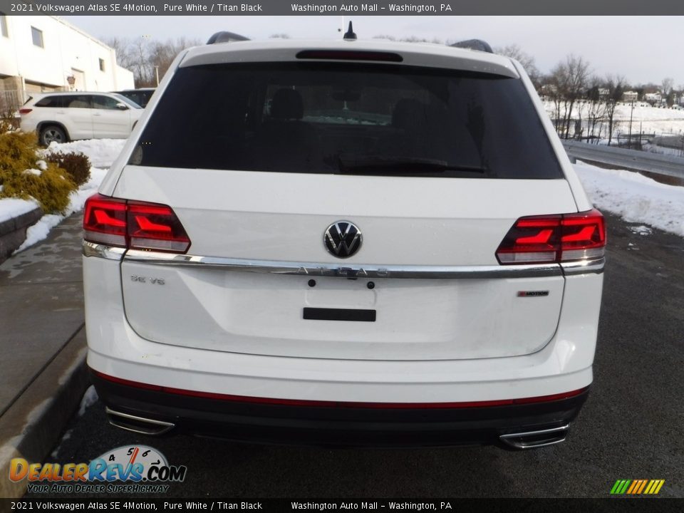 2021 Volkswagen Atlas SE 4Motion Pure White / Titan Black Photo #14