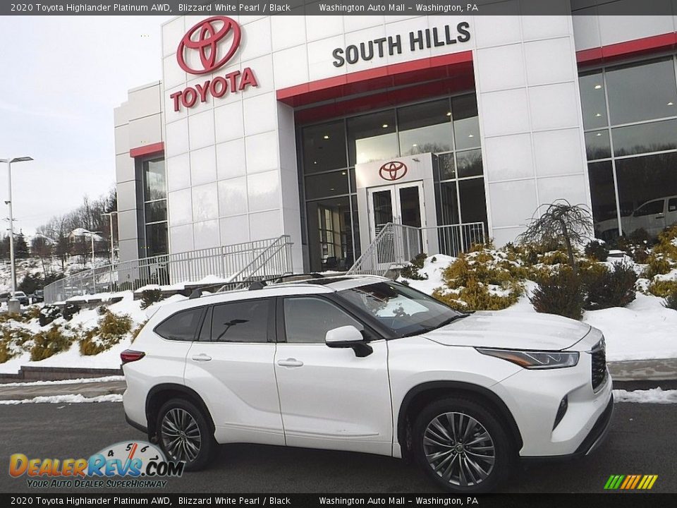 2020 Toyota Highlander Platinum AWD Blizzard White Pearl / Black Photo #2