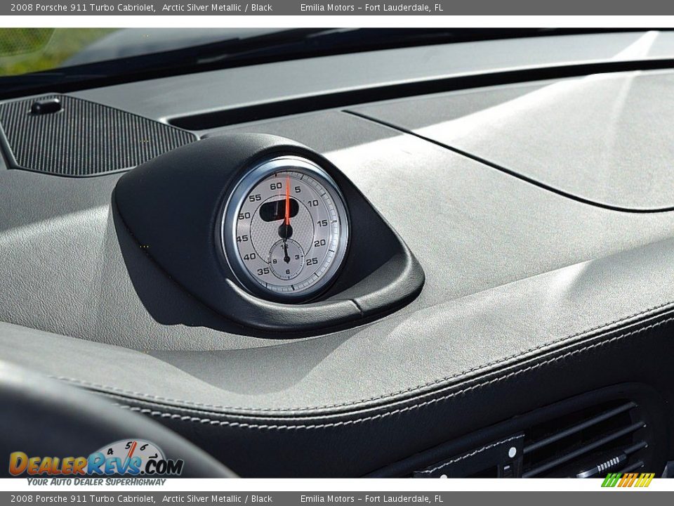2008 Porsche 911 Turbo Cabriolet Arctic Silver Metallic / Black Photo #44