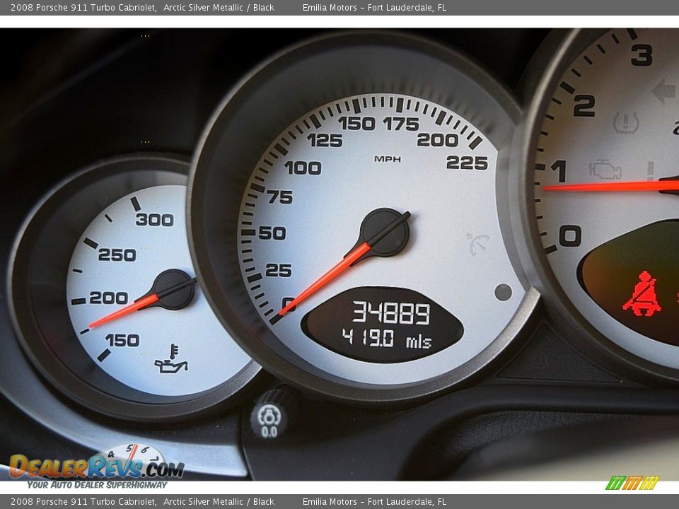 2008 Porsche 911 Turbo Cabriolet Gauges Photo #47