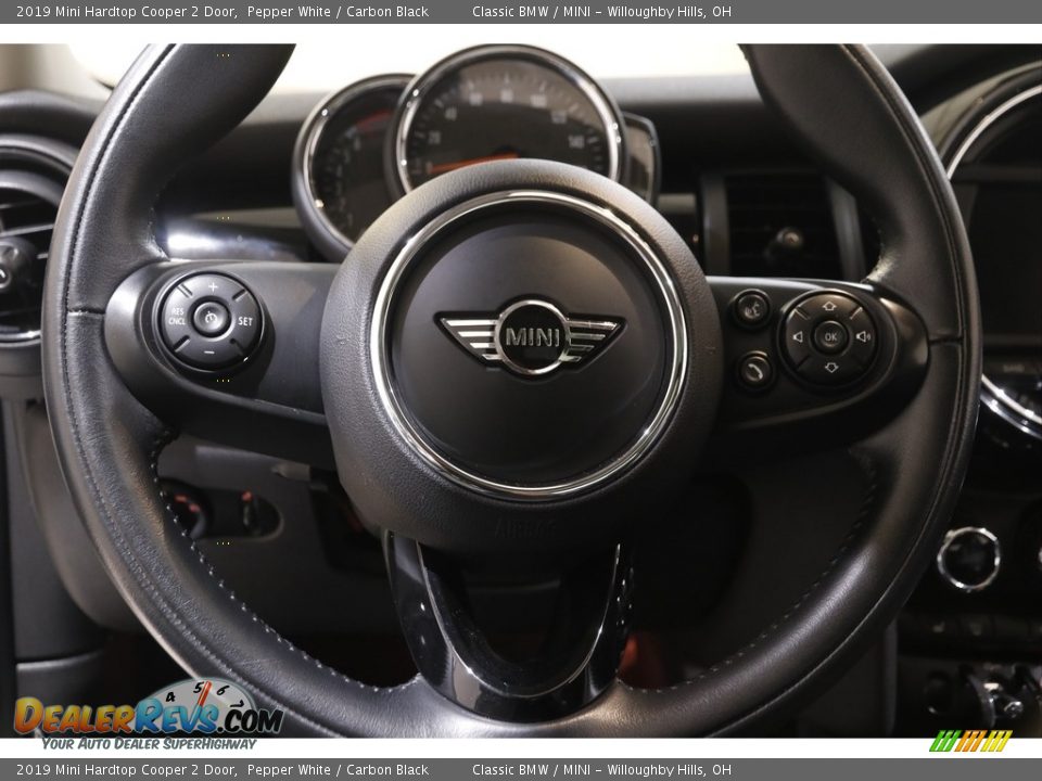 2019 Mini Hardtop Cooper 2 Door Pepper White / Carbon Black Photo #7