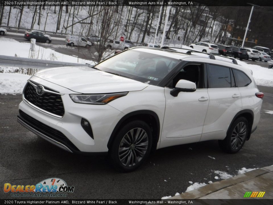 2020 Toyota Highlander Platinum AWD Blizzard White Pearl / Black Photo #14