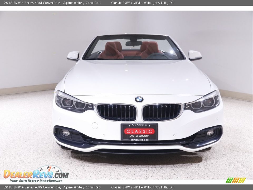 2018 BMW 4 Series 430i Convertible Alpine White / Coral Red Photo #3