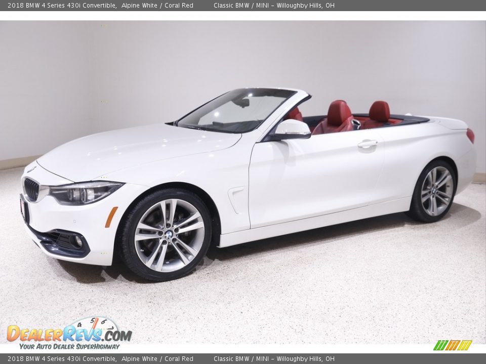 2018 BMW 4 Series 430i Convertible Alpine White / Coral Red Photo #4