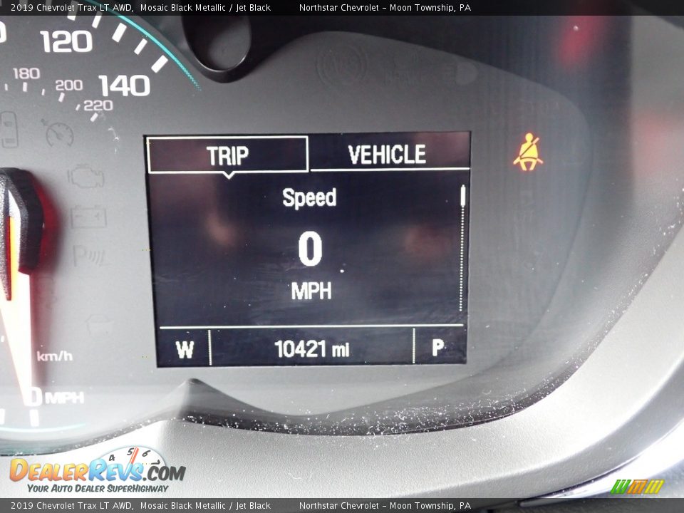 2019 Chevrolet Trax LT AWD Mosaic Black Metallic / Jet Black Photo #29