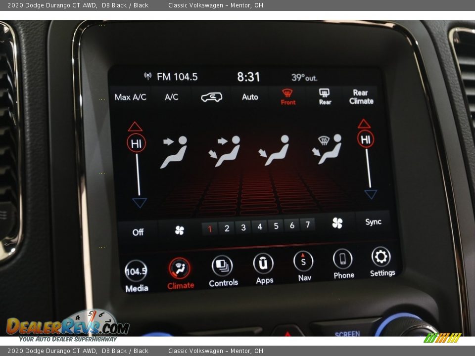 2020 Dodge Durango GT AWD DB Black / Black Photo #10