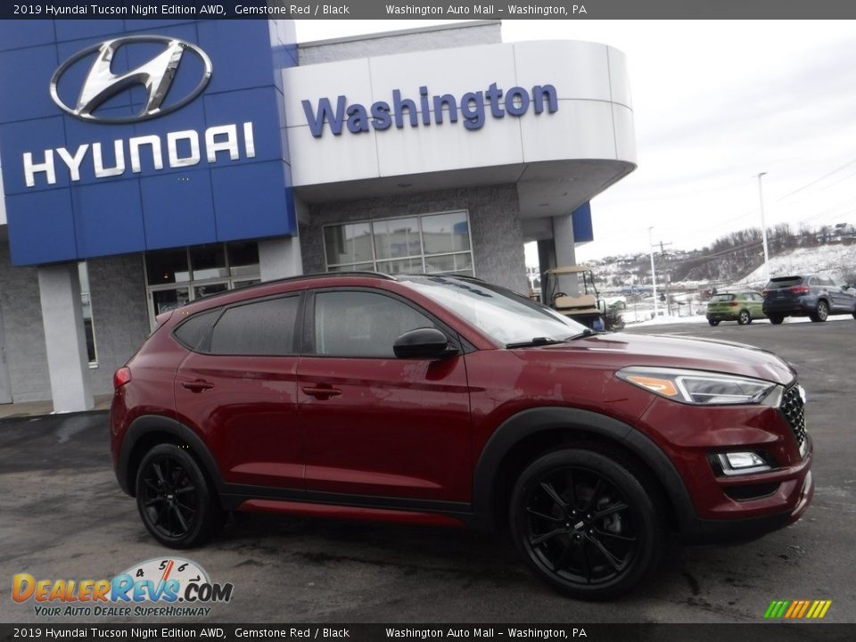 2019 Hyundai Tucson Night Edition AWD Gemstone Red / Black Photo #2