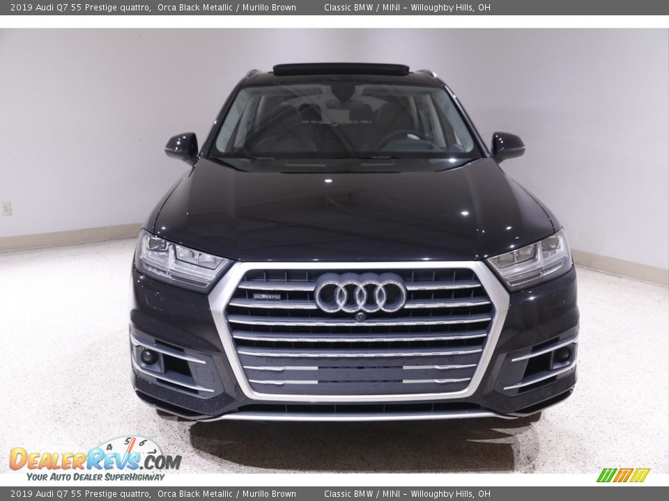 2019 Audi Q7 55 Prestige quattro Orca Black Metallic / Murillo Brown Photo #2