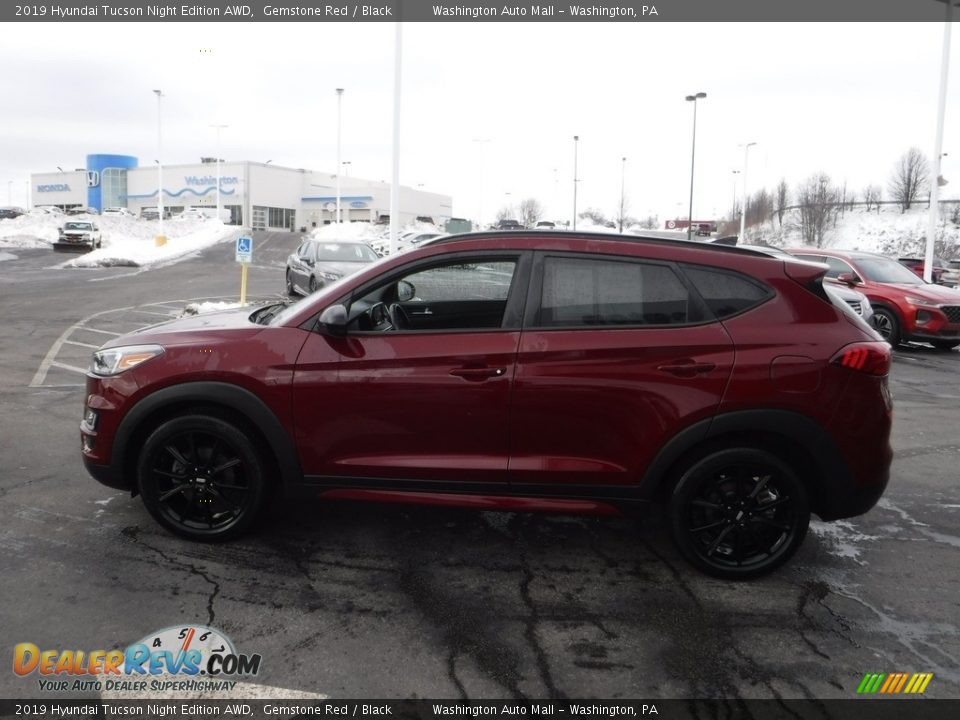 2019 Hyundai Tucson Night Edition AWD Gemstone Red / Black Photo #7