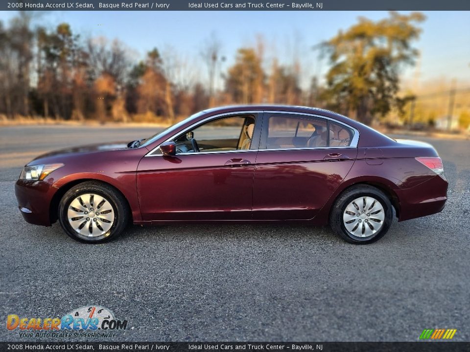 2008 Honda Accord LX Sedan Basque Red Pearl / Ivory Photo #2