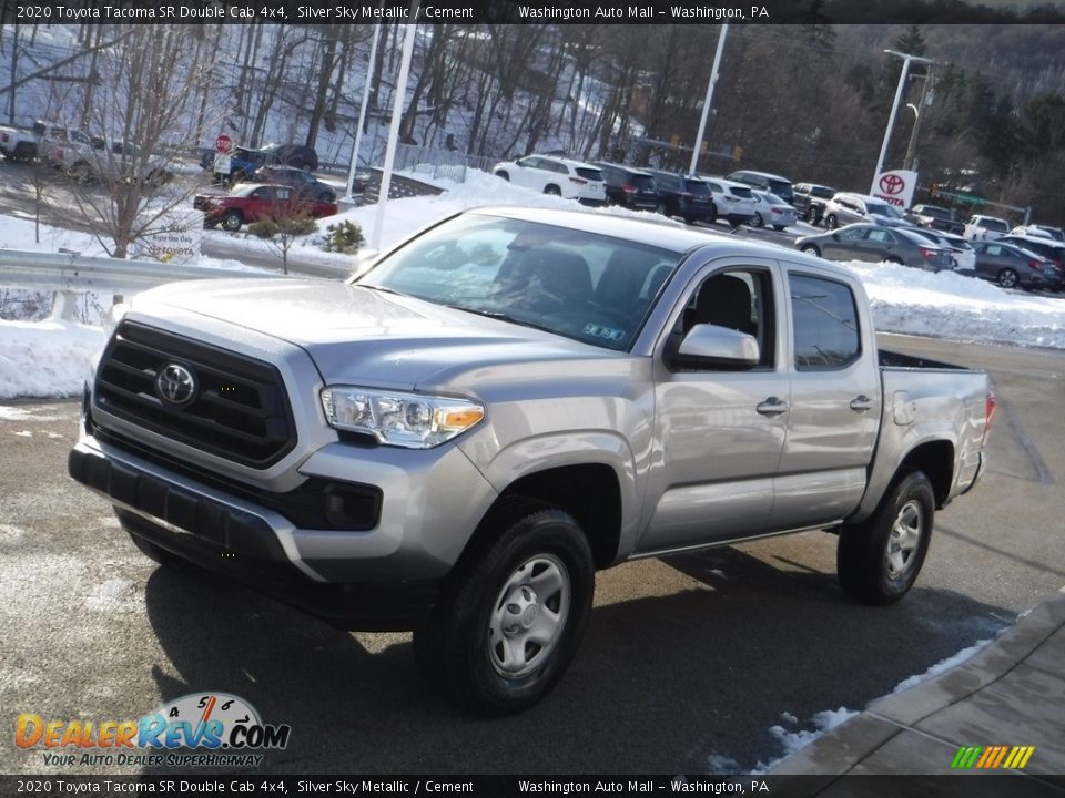 2020 Toyota Tacoma SR Double Cab 4x4 Silver Sky Metallic / Cement Photo #13