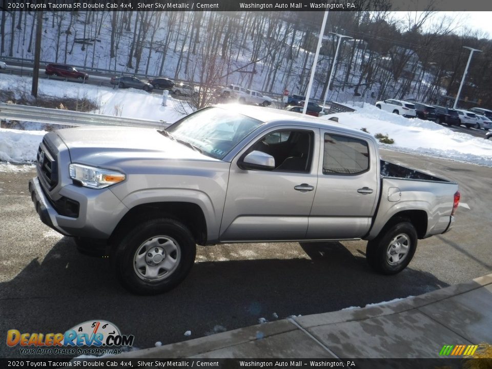 2020 Toyota Tacoma SR Double Cab 4x4 Silver Sky Metallic / Cement Photo #14