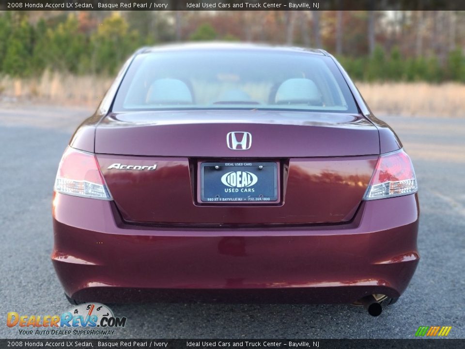 2008 Honda Accord LX Sedan Basque Red Pearl / Ivory Photo #4