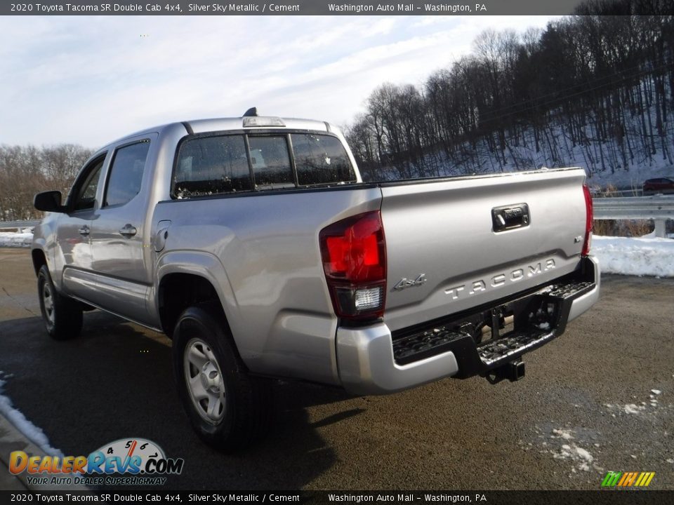 2020 Toyota Tacoma SR Double Cab 4x4 Silver Sky Metallic / Cement Photo #15