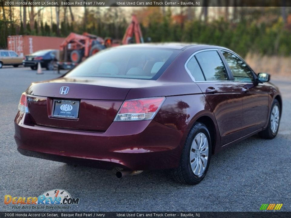 2008 Honda Accord LX Sedan Basque Red Pearl / Ivory Photo #5