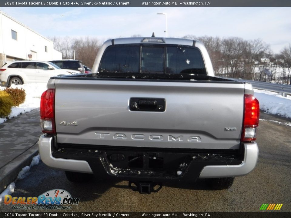 2020 Toyota Tacoma SR Double Cab 4x4 Silver Sky Metallic / Cement Photo #16