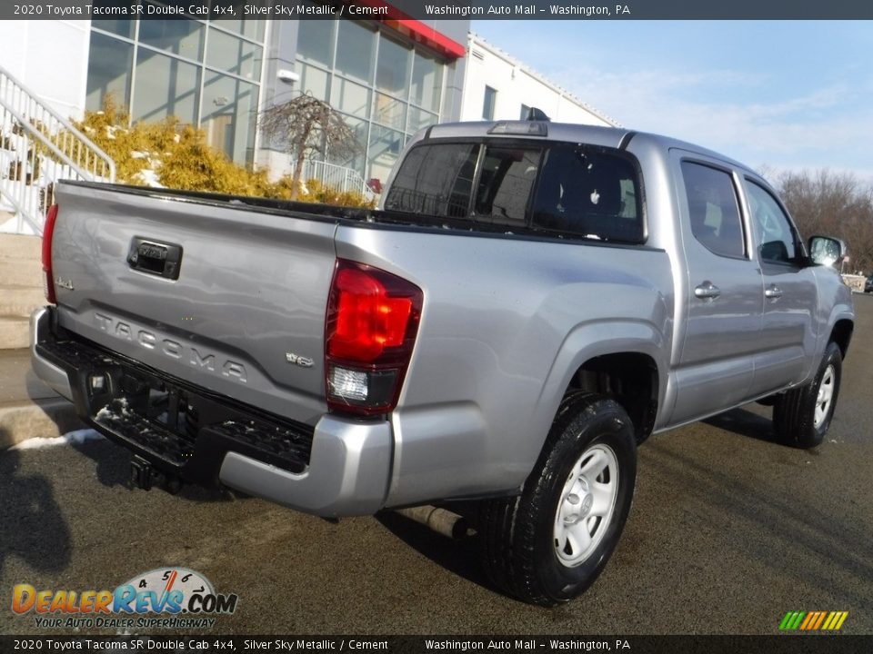 2020 Toyota Tacoma SR Double Cab 4x4 Silver Sky Metallic / Cement Photo #17