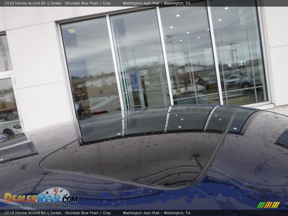 2018 Honda Accord EX-L Sedan Obsidian Blue Pearl / Gray Photo #3