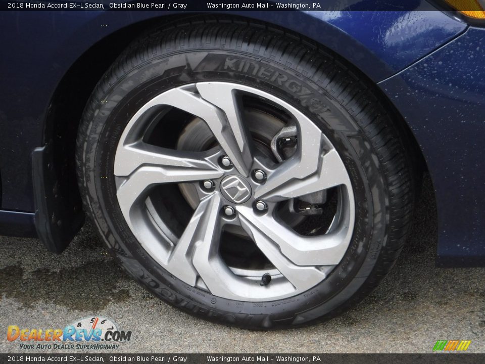 2018 Honda Accord EX-L Sedan Obsidian Blue Pearl / Gray Photo #4