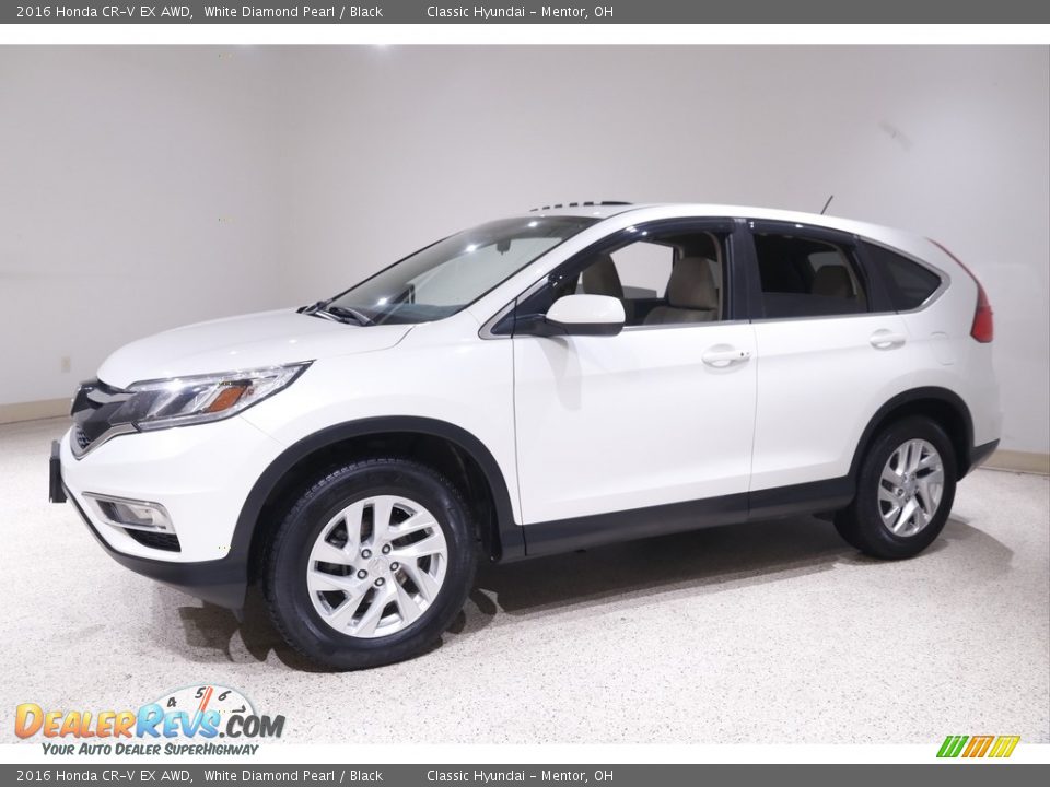 White Diamond Pearl 2016 Honda CR-V EX AWD Photo #3