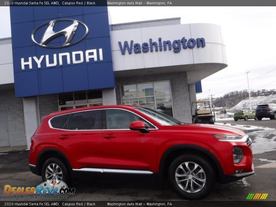 2020 Hyundai Santa Fe SEL AWD Calypso Red / Black Photo #2