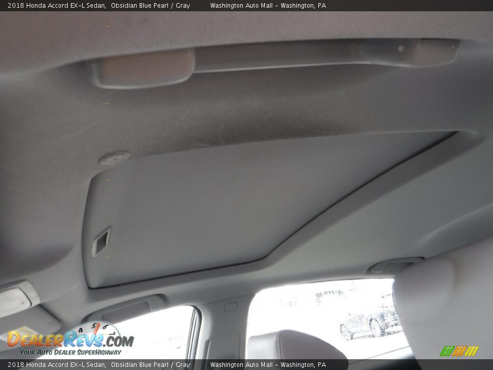 2018 Honda Accord EX-L Sedan Obsidian Blue Pearl / Gray Photo #12