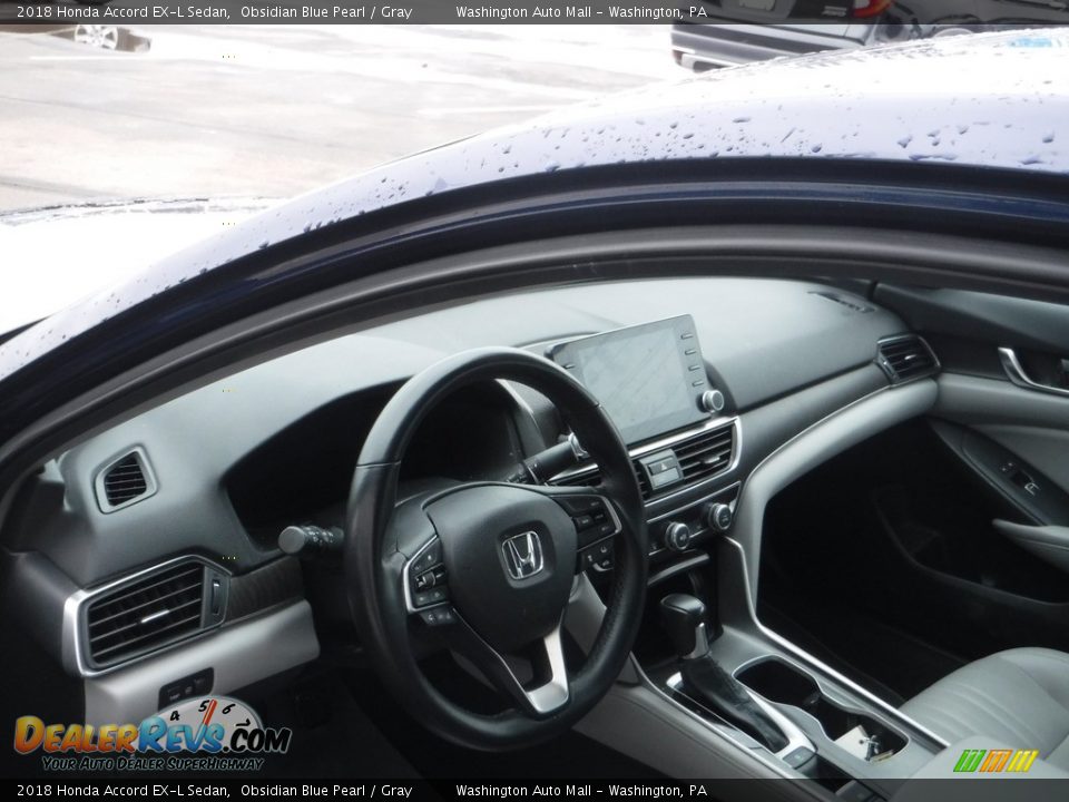 2018 Honda Accord EX-L Sedan Obsidian Blue Pearl / Gray Photo #13