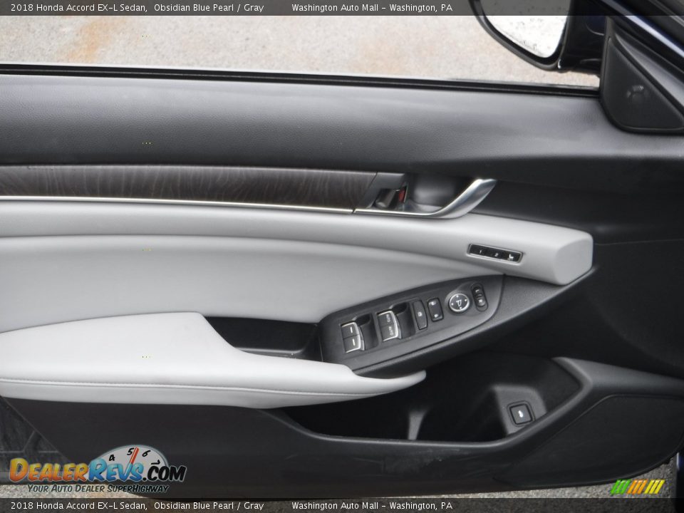 2018 Honda Accord EX-L Sedan Obsidian Blue Pearl / Gray Photo #14