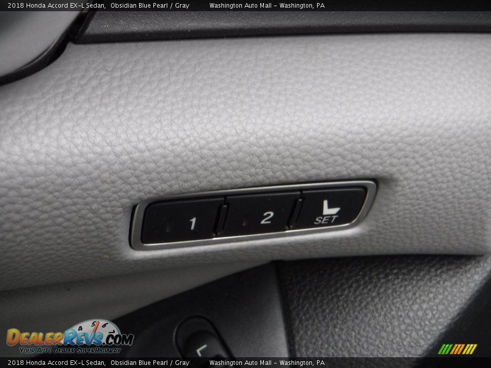 2018 Honda Accord EX-L Sedan Obsidian Blue Pearl / Gray Photo #15