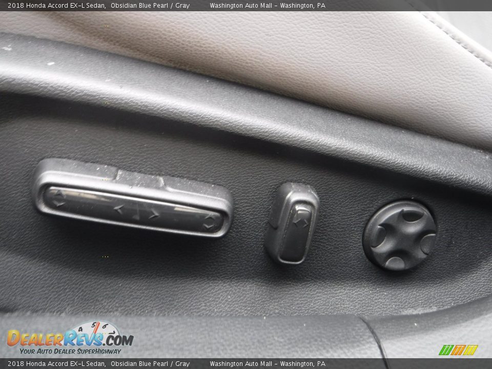 2018 Honda Accord EX-L Sedan Obsidian Blue Pearl / Gray Photo #17