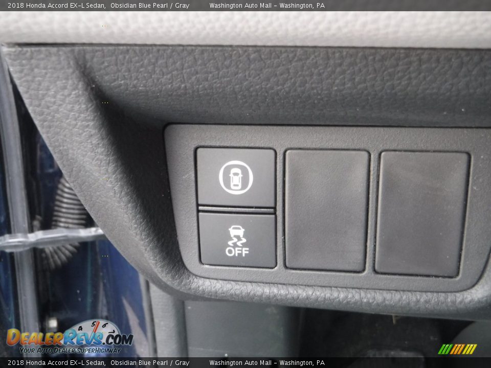 2018 Honda Accord EX-L Sedan Obsidian Blue Pearl / Gray Photo #18