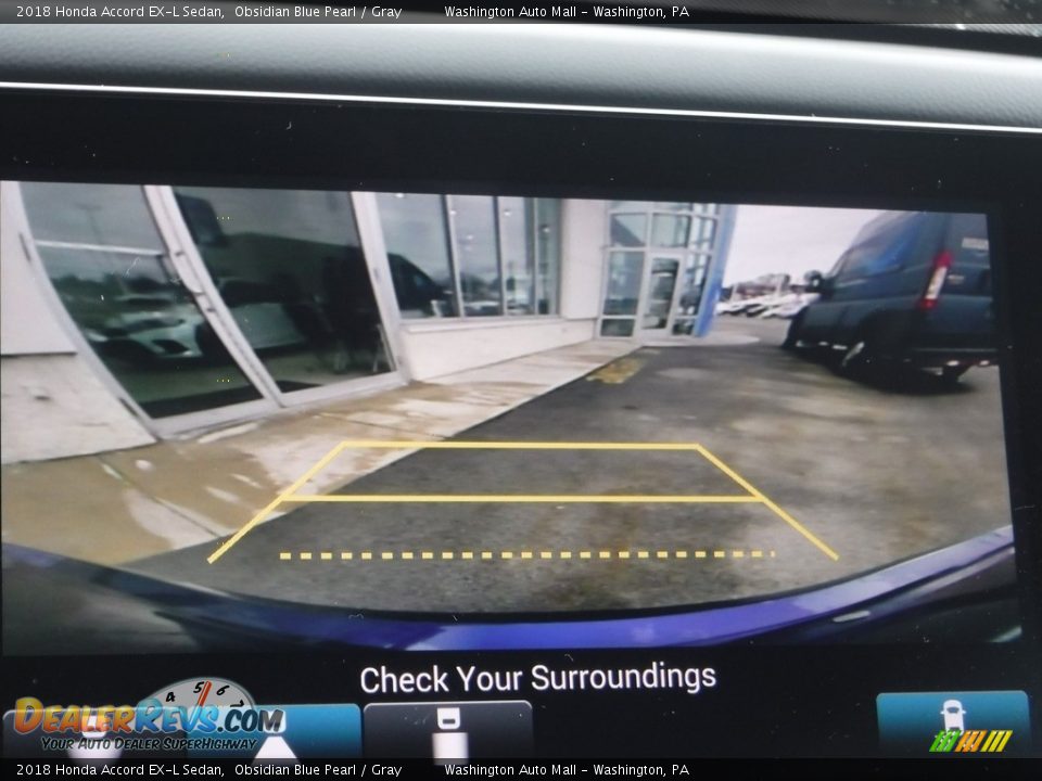 2018 Honda Accord EX-L Sedan Obsidian Blue Pearl / Gray Photo #23