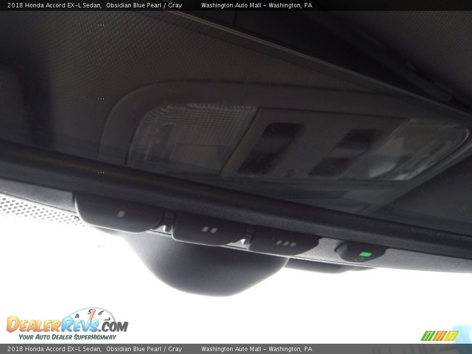 2018 Honda Accord EX-L Sedan Obsidian Blue Pearl / Gray Photo #24