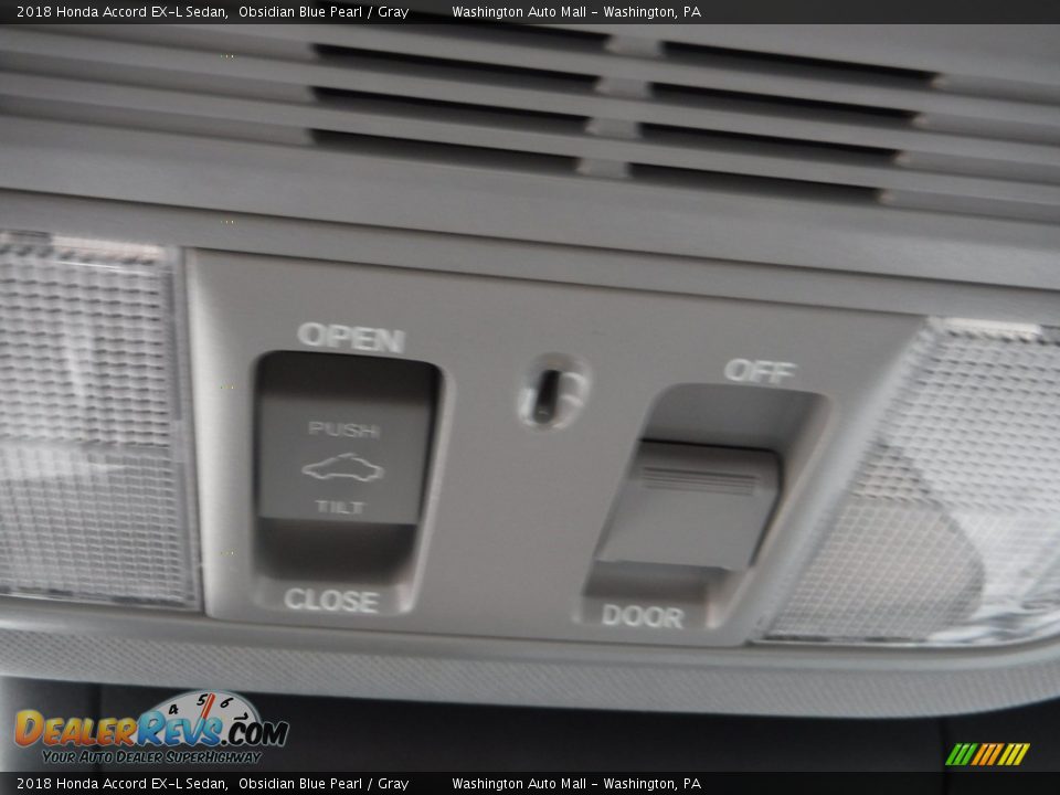 2018 Honda Accord EX-L Sedan Obsidian Blue Pearl / Gray Photo #27