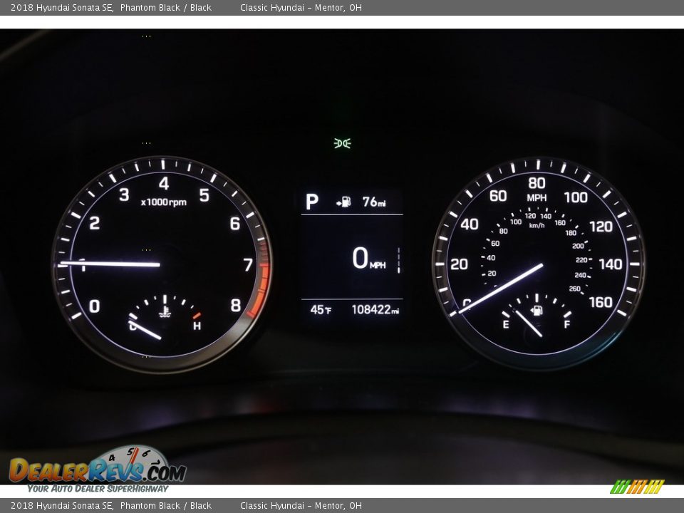 2018 Hyundai Sonata SE Phantom Black / Black Photo #8