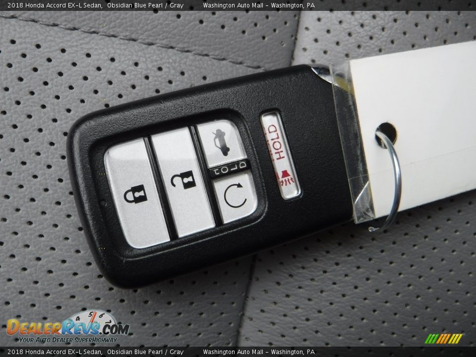 2018 Honda Accord EX-L Sedan Obsidian Blue Pearl / Gray Photo #30